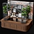 Premium Café Counter with Equipment & Décor 3D model small image 4