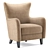 Arabella Floral Club Chair - Christopher Knight Home 3D model small image 1