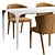 Italian-Made Calligaris Amelie Chair & Link Table 3D model small image 2