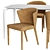 Italian-Made Calligaris Amelie Chair & Link Table 3D model small image 3