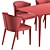 Italian-Made Calligaris Amelie Chair & Link Table 3D model small image 5