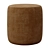 Spool 18 Ottoman: Luxe Basalt Velvet 3D model small image 2