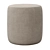 Spool 18 Ottoman: Luxe Basalt Velvet 3D model small image 4