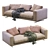 Modern Flexform Campiello Sofa 3D model small image 6