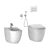 Cielo Fluid Back to Wall WC/Bidet Set 3D model small image 5