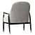 Elegant Brass Walnut Lounge Chairs 3D model small image 4