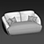Alpine Cotton Bench: Cozy Comfort in Melange 3D model small image 4
