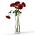 Elegant Red Rose Bouquet 3D model small image 4