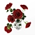 Elegant Red Rose Bouquet 3D model small image 6