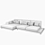 Feza: Stylish and Luxurious Corner Sofa 3D model small image 5