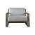 Luxurious RH TROPEA Lounge Chair 3D model small image 4