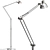 Antifoni Nickel Floor Reading Lamp 3D model small image 1