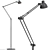 Antifoni Nickel Floor Reading Lamp 3D model small image 2
