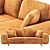 Misis Elegant Three-Seater Sofa 3D model small image 5