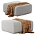 Cooper Fabric Ottoman: Stylish & Functional 3D model small image 2