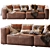 Mello Taos Brown Corner Sectional 3D model small image 2