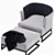 Elegant CERVINO Armchair: Marcel Wolterinck Design 3D model small image 5