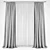 Polyester Curtains: 107288 Polys, 108781 Verts 3D model small image 2