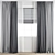 Polygonal Curtain Model + 3ds Max & Obj Files 3D model small image 1