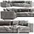 Modern Molteni & C Turner L-Shaped Sofa 3D model small image 1