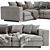 Modern Molteni & C Turner L-Shaped Sofa 3D model small image 3