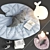 Nursery Decor Set: Leaf Rug, Stingray Pillow, Moby Floor Lamp 3D model small image 1