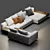 Sleek Minotti White Sofa 3D model small image 3