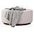 Plush Whistler Ottoman: FourHands 3D model small image 1