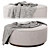 Plush Whistler Ottoman: FourHands 3D model small image 3