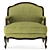 Vintage Style Armchair: Classic Elegance 3D model small image 2