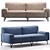  sleek modern sofa 3D model small image 1