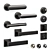 Sleek Olivari Door Handles: variety of finishes 3D model small image 1