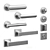 Sleek Olivari Door Handles: variety of finishes 3D model small image 3