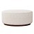 Sinclair Boucle Ottoman - Oyster Suede 3D model small image 1