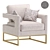 Elegant Berkley Armchair for Comfortable Living 3D model small image 1