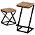 Urban Loft Style Bar Stools 3D model small image 1