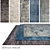 Luxury Carpets Set - 5 Pieces (Part 745) 3D model small image 1