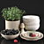 Elegant Dining: Modern Dish Set 3D model small image 1