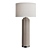 Sleek Ribbed Cylinder Lamp 3D model small image 1