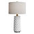 Sesia White Honeycomb Table Lamp | Modern Lighting 3D model small image 1