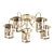 Sleek Lumion Sekvana Chandelier 3D model small image 1