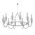 Italian Brass & Glass Chandelier 3D model small image 2
