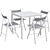 Melltorp & Terje - Stylish White Table & Folding Chair 3D model small image 1