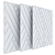 Monochrome Textile Metal Wall Panel 3D model small image 3