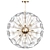 Elegant Poppy Glass Chandelier: Large 3D model small image 1