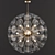 Elegant Poppy Glass Chandelier: Large 3D model small image 2