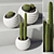 52-Piece Concrete Vase Indoor Plant Collection 3D model small image 1