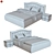 Verona Bed with TM500 Nightstands 3D model small image 5