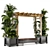 Lush Outdoor Plants on Pergola 3D model small image 1