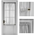 Modern Entry Door with Curtain 3D model small image 1